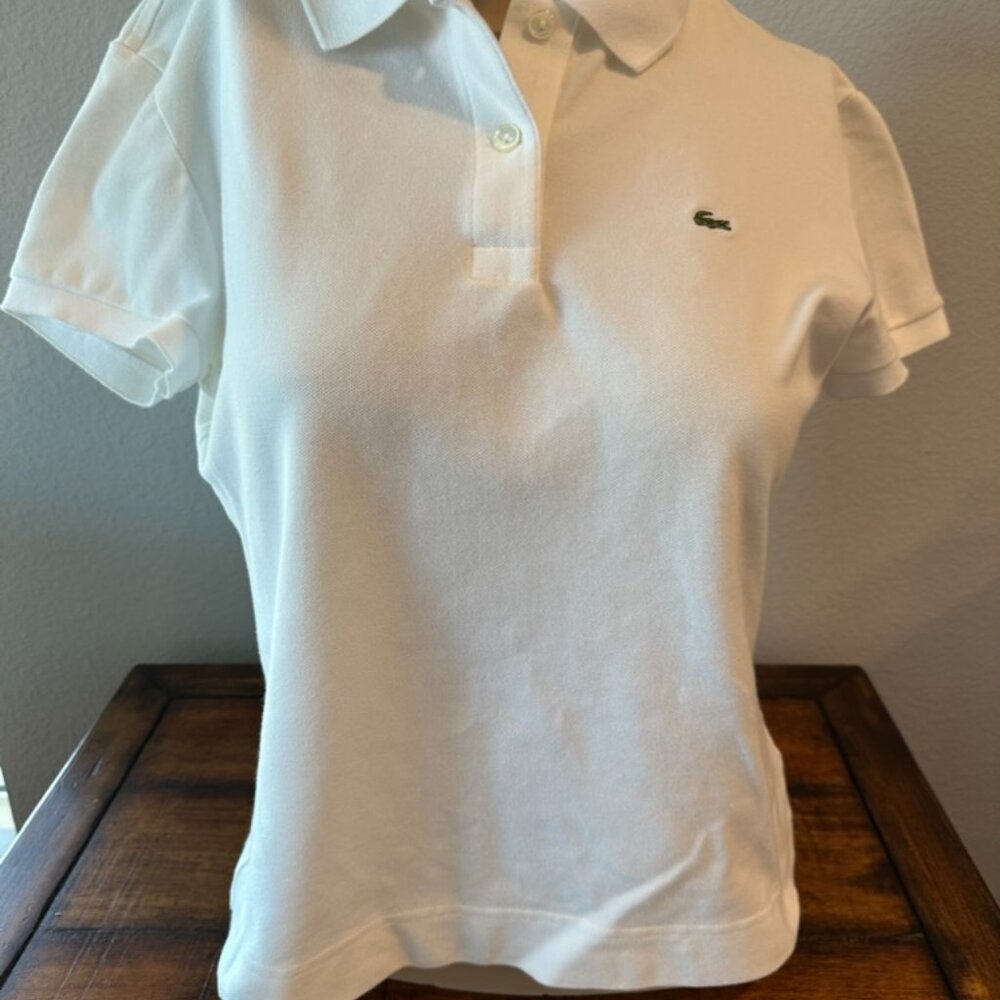 Lacoste White Women's Polo sz 42 Large